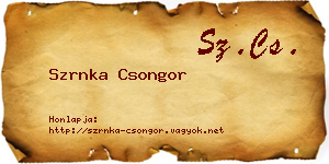 Szrnka Csongor névjegykártya